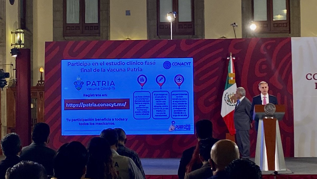 López-Gatell invita a la ciudadanía a participar en el ensayo clínico de la vacuna mexicana “Patria”