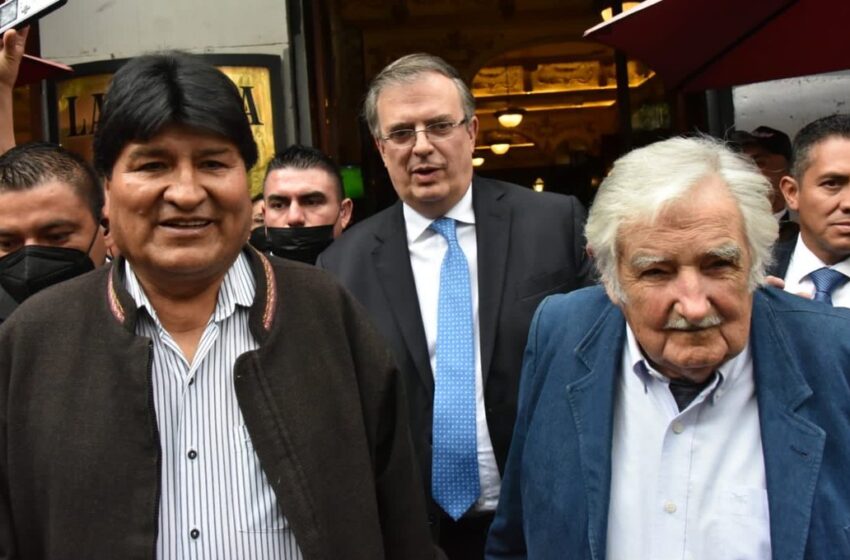 Ebrard se reúne con el ex presidente de Uruguay, José Mujica y el de Bolivia, Evo Morales