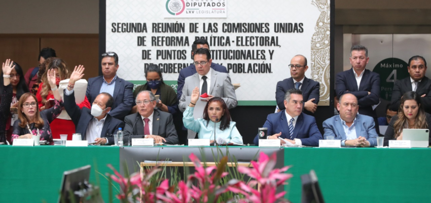 Comisiones aprueban dictamen de reforma electoral.