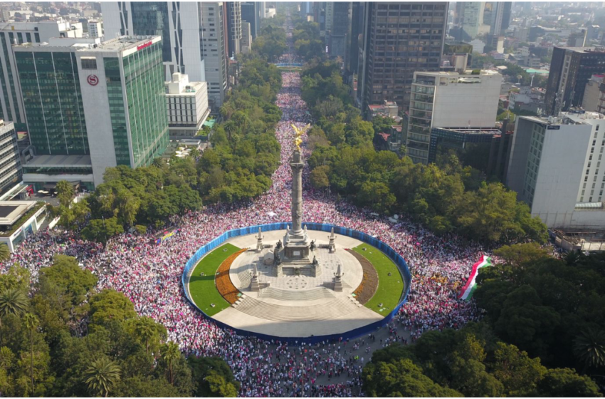 Miles de ciudadanos marcharon en defensa del INE; participaron en diversas ciudades del país￼