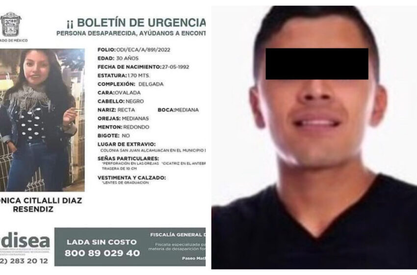 Capturan en Ecatepec a Jesús Alexis «N» novio y presunto feminicida de Mónica Citlalli