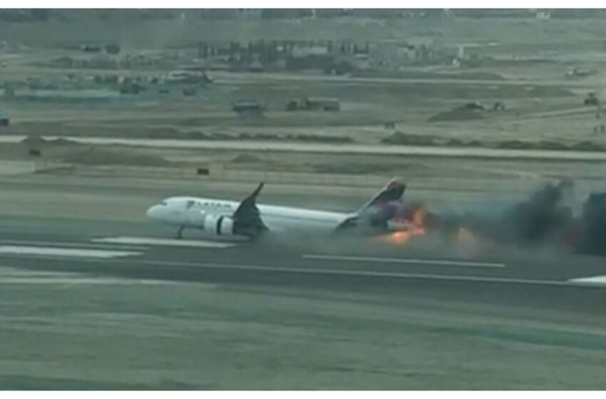 Choca avión con camión de bomberos en aeropuerto de Perú; deja dos muertos