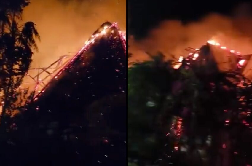 Se registra incendio en dos hoteles de Holbox, en Quintana Roo (Video)