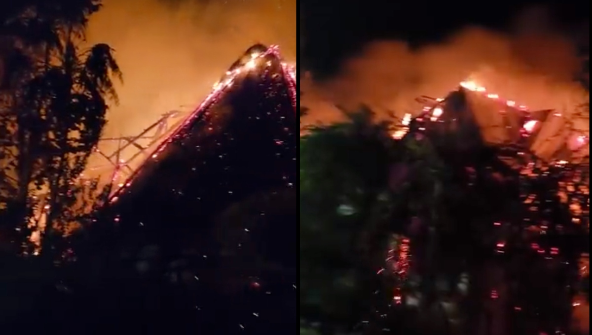 Se registra incendio en dos hoteles de Holbox, en Quintana Roo (Video)