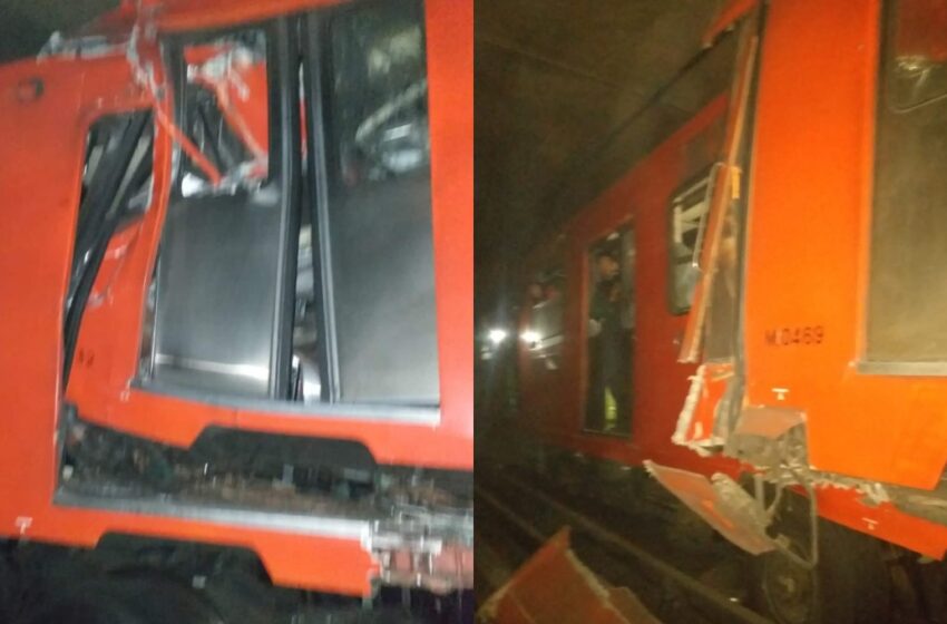 CDMX: se registra choque entre dos vagones en Metro La Raza; deja heridos y atrapados