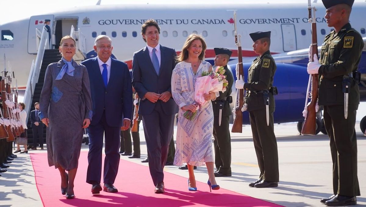 El primer ministro de Canadá, Justin Trudeau, llega a México