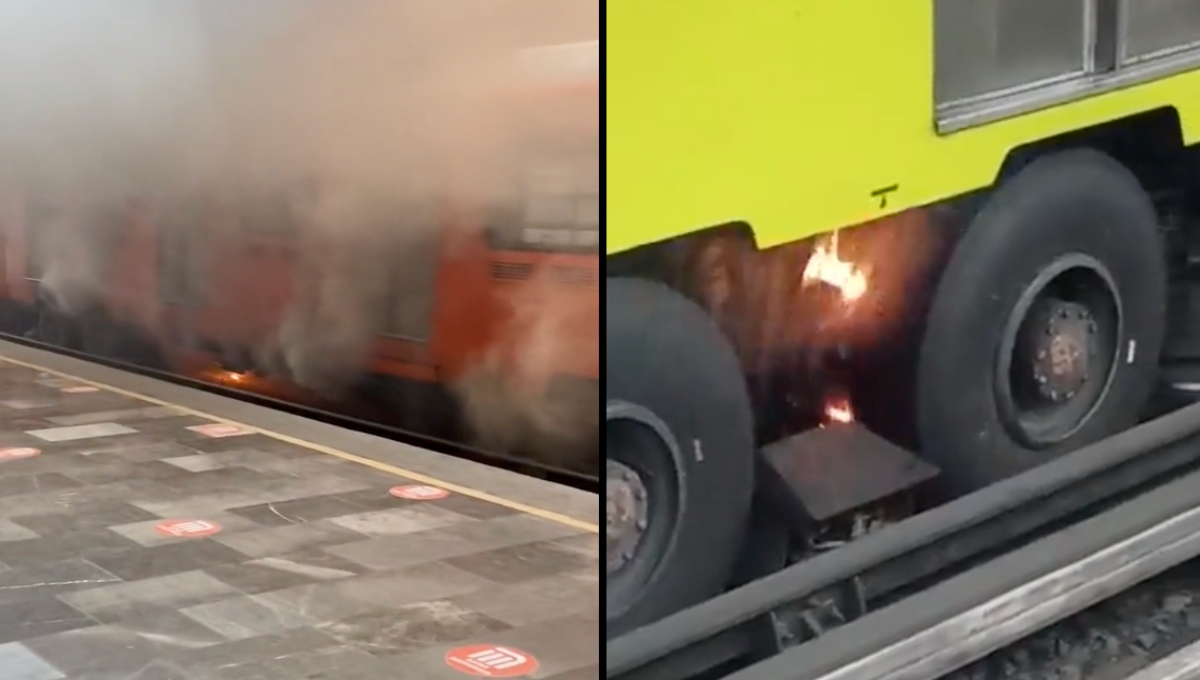 Registran incendio en vagón de la Línea 5 del Metro en CDMX (VIDEO)