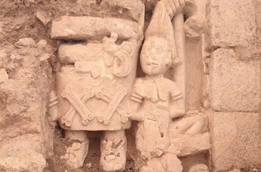 Hallan escultura prehispánica en las obras del Tren Maya