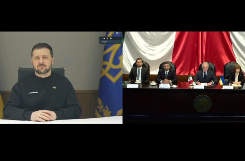 Santiago Creel reitera condena de México sobre la invasión a Ucrania; en reunión con Zelenski
