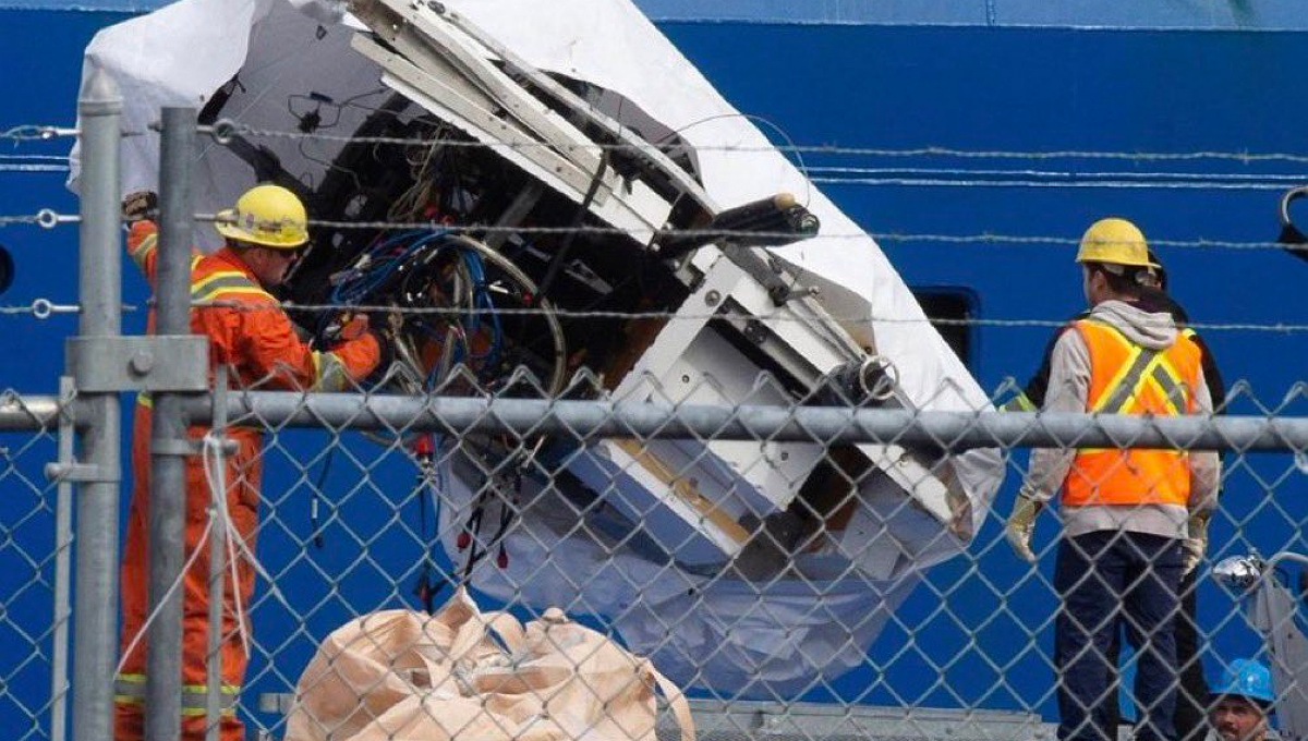 Llegan a Canadá los restos del submarino Titán recuperados del Atlántico