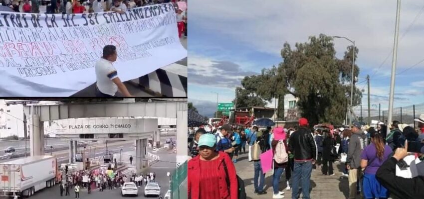Siguen las manifestaciones de maestros en el Estado de México