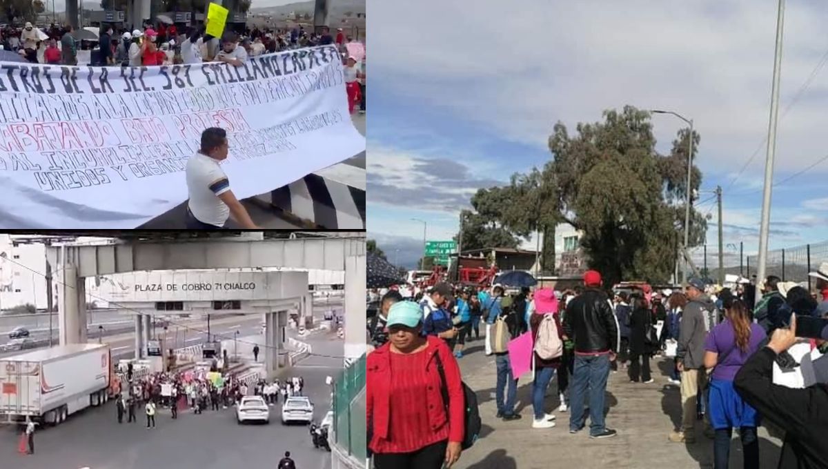 Siguen las manifestaciones de maestros en el Estado de México