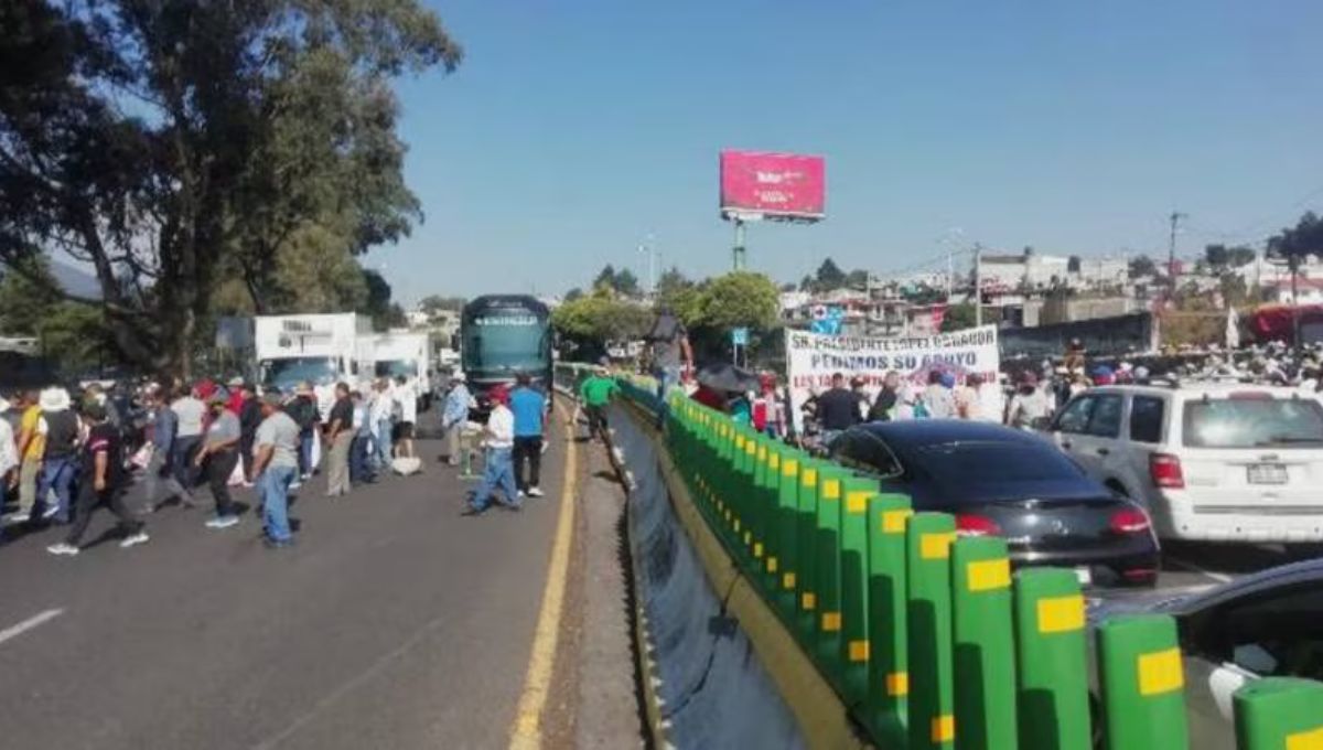 Bloqueo en la autopista México-Cuernavaca; estará cerrada hoy