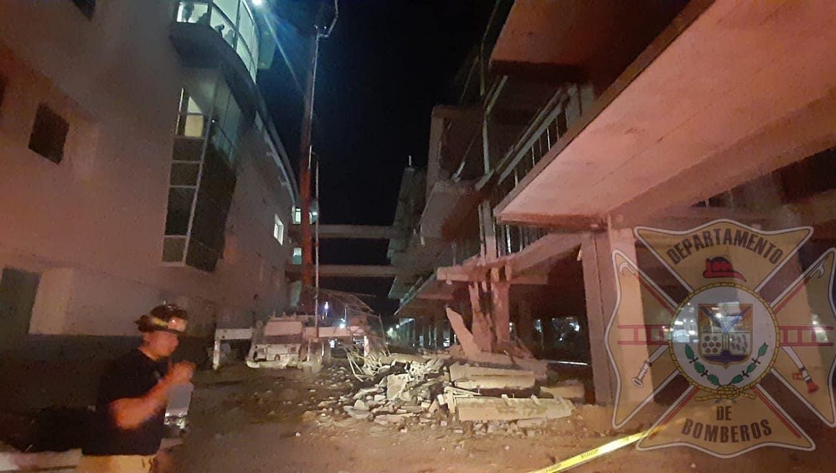Derrumbe en estacionamiento en hospital de Hermosillo; deja 3 personas heridas