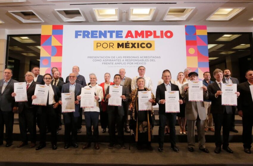 Estos son los 13 aspirantes presidenciales del Frente Amplio por México