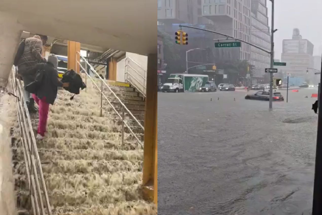 Lluvias torrenciales inundan Nueva York; declaran estado de emergencia