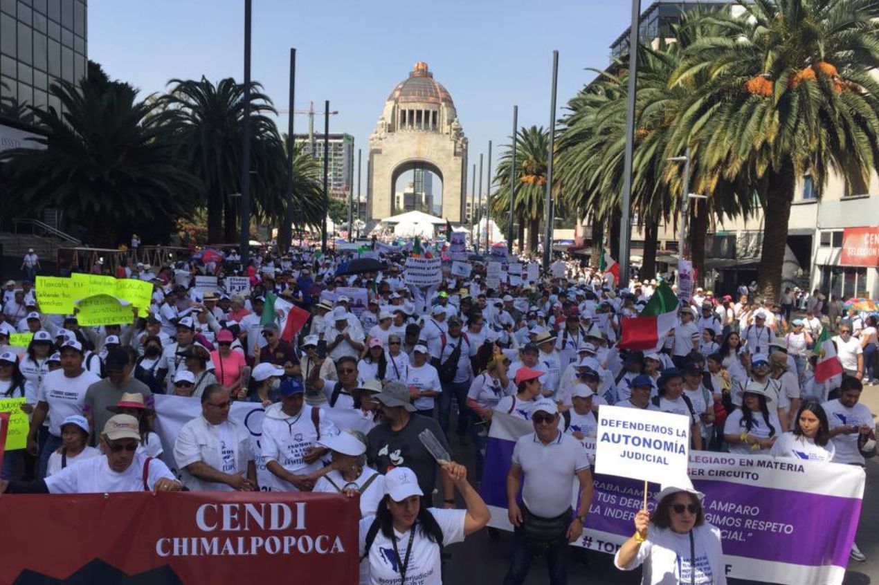 Trabajadores de Poder Judicial marchan en más de 20 ciudades contra extinción de fideicomisos