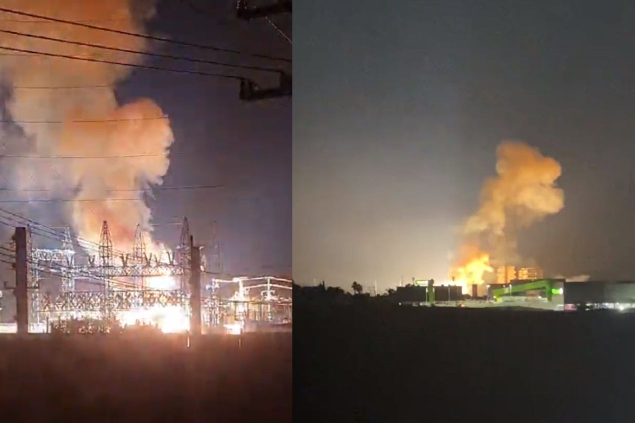 Reportan explosión e incendio en subestación de CFE en Juriquilla, Querétaro