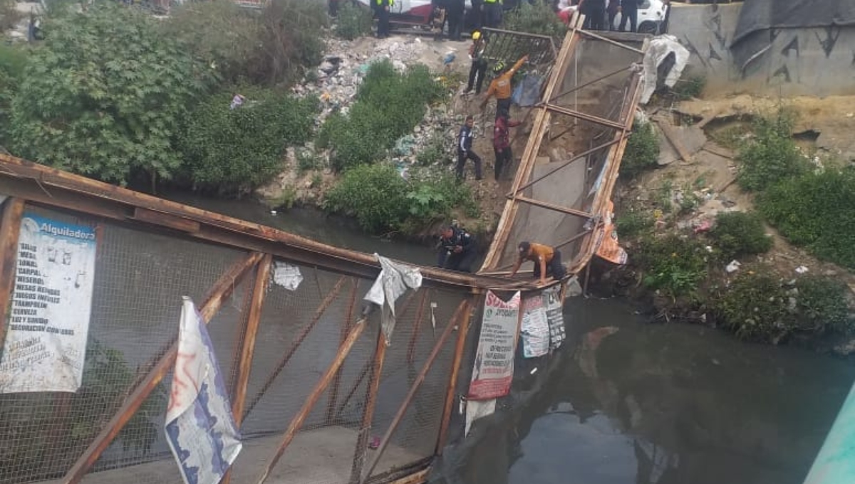 Puente colapsa en Nezahualcóyotl y Chimalhuacán; deja 15 lesionados