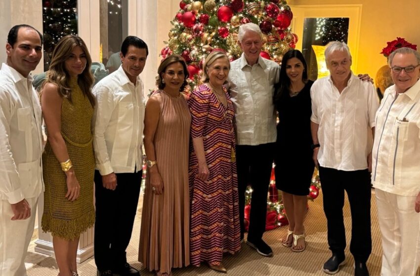 Peña Nieto reaparece en República Dominicana junto a la familia Clinton