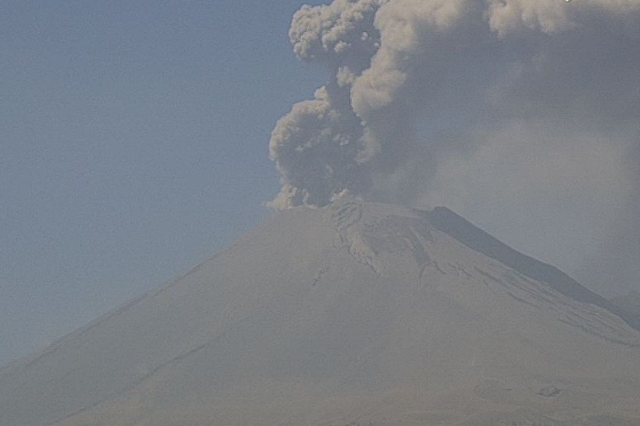 Volcán Popocatépetl mantiene el Semáforo de Alerta en Amarillo Fase 2