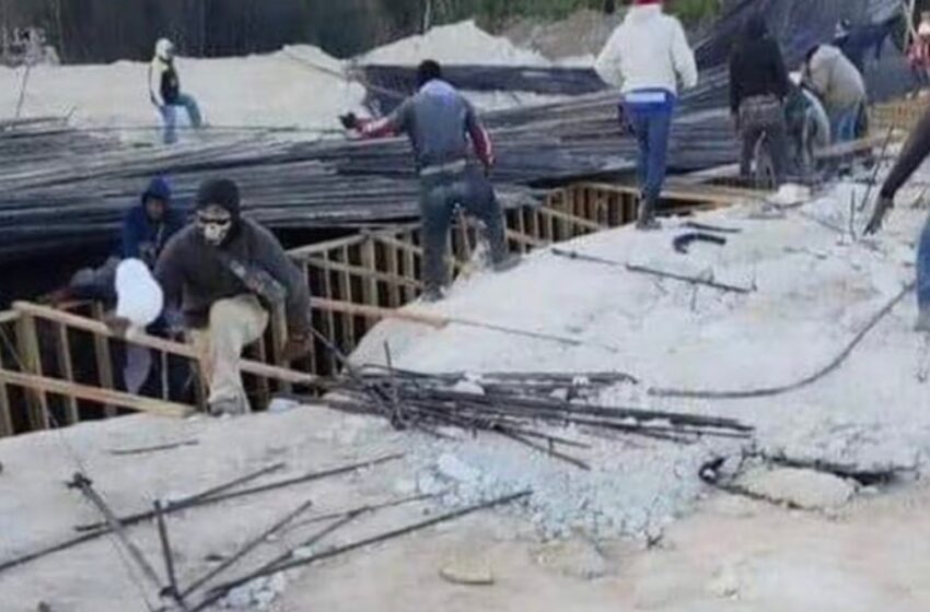 Colapsa estructura del Tren Maya en Quintana Roo; reportan dos heridos