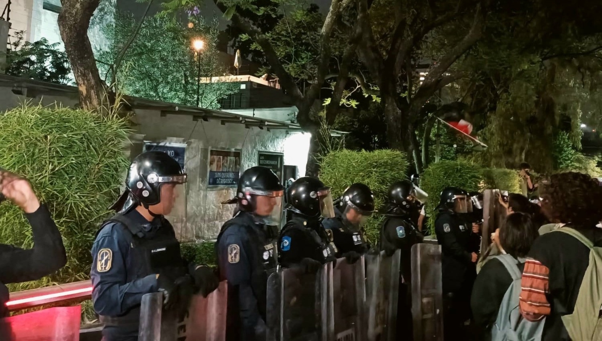 Manifestación en la Embajada de Israel en México deja 16 policías lesionados