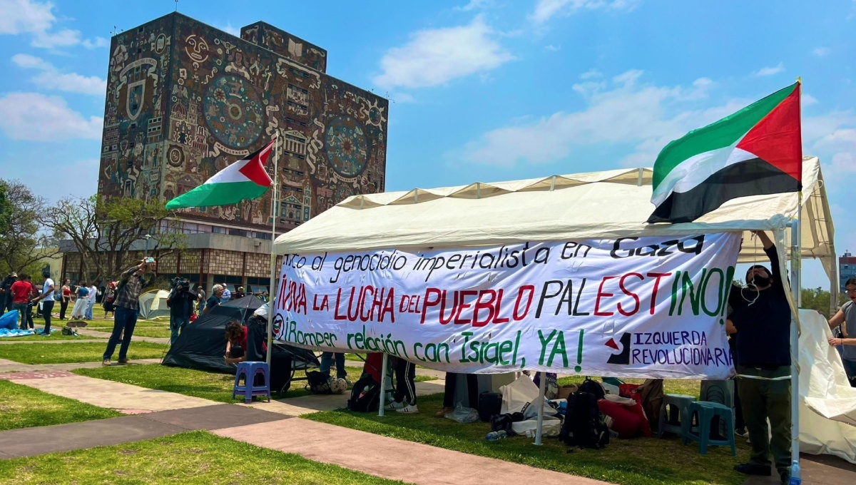 UNAM respetará campamento instalado en apoyo a Palestina