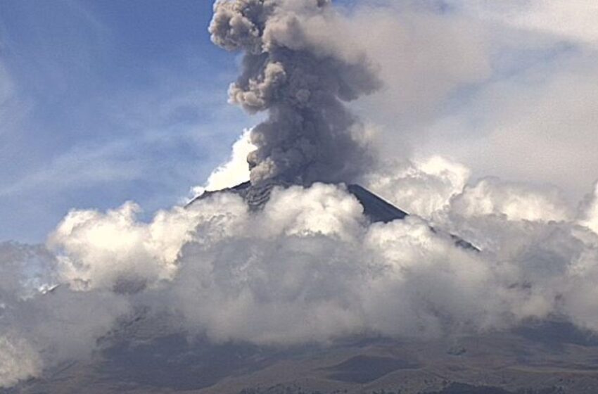 Popocatépetl mantiene el semáforo de alerta amarillo fase 2, tras 46 exhalaciones