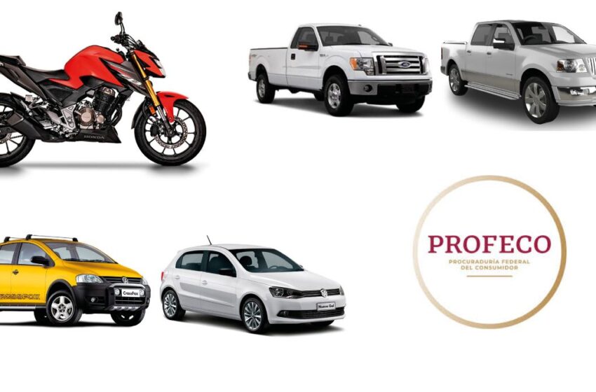 Profeco emite alerta por fallas en motocicletas Honda y automóviles Ford y Volkswagen