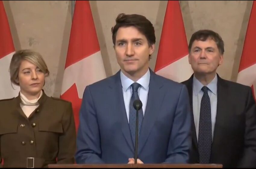 Canadá impondrá aranceles del 25% a productos de EU, anuncia Trudeau