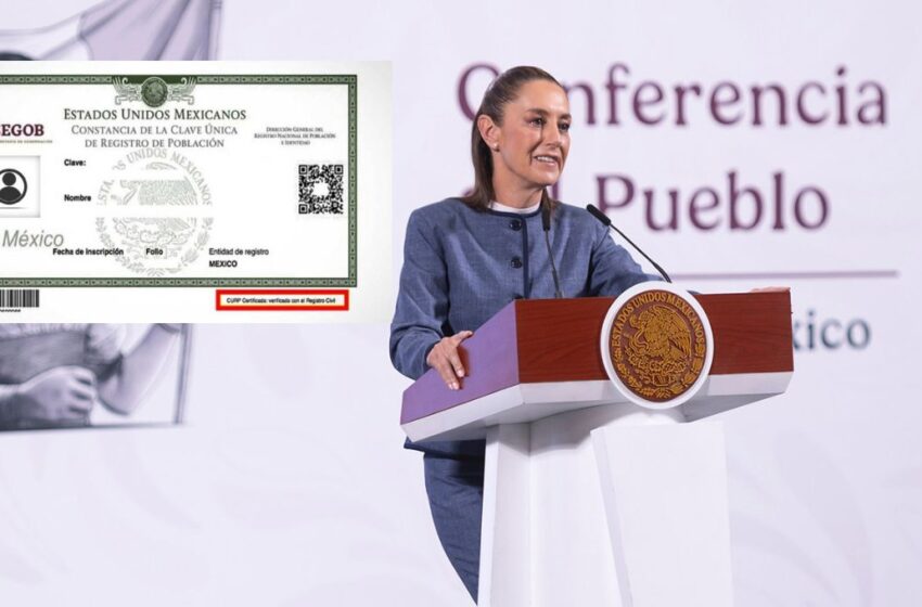 Nueva CURP con datos biométricos, por seguridad: Sheinbaum