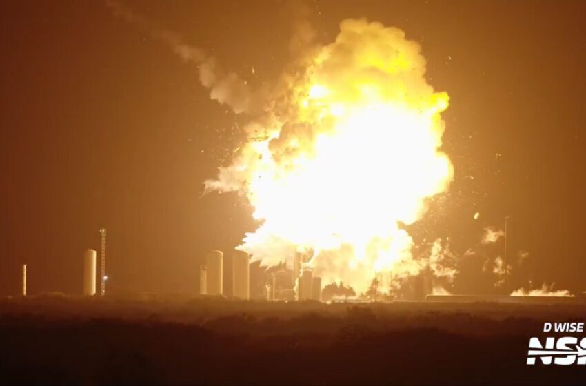 Nave Starship de SpaceX explota durante una prueba