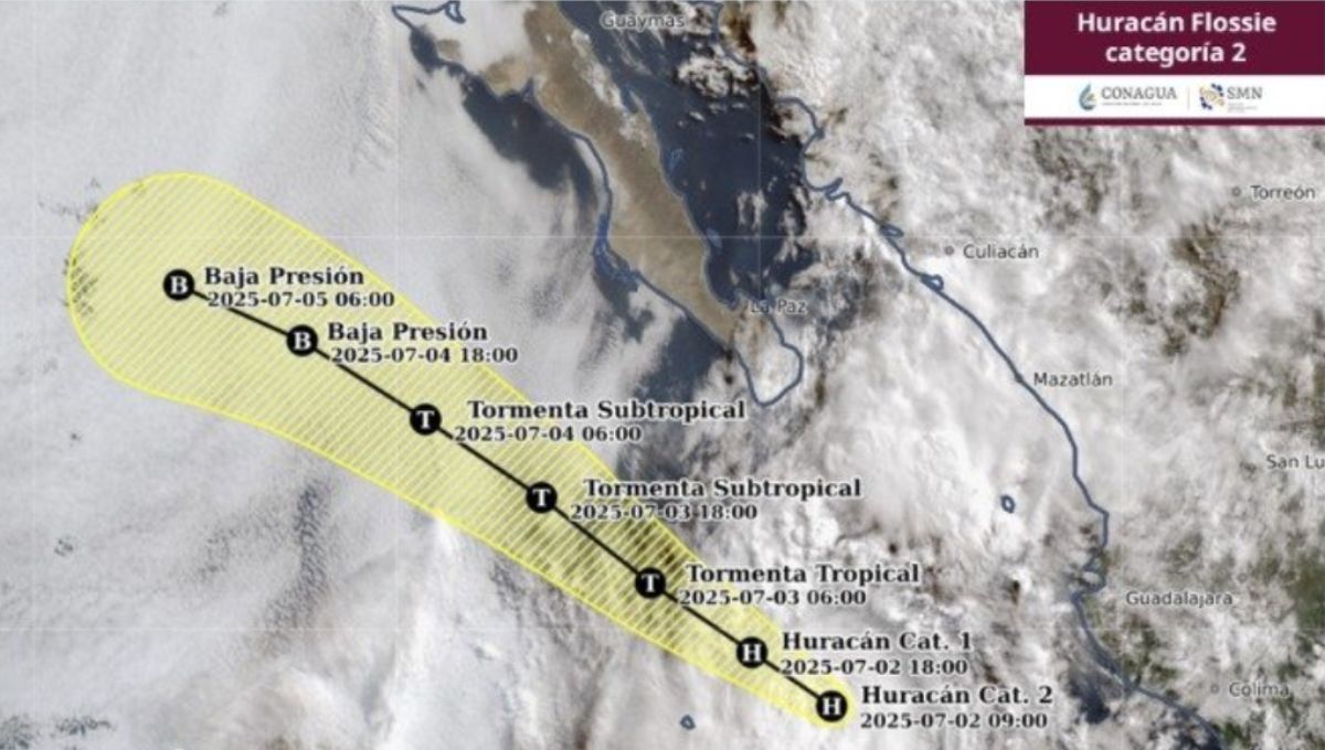 Flossie ahora es huracán de categoría 2;  mantiene lluvias muy fuertes