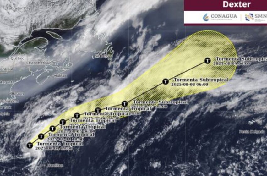 Se forma tormenta tropical Dexter, ¿afectará a México?