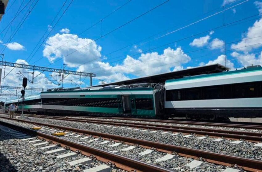 Descarrila vagón del Tren Maya en estación Izamal, Yucatán