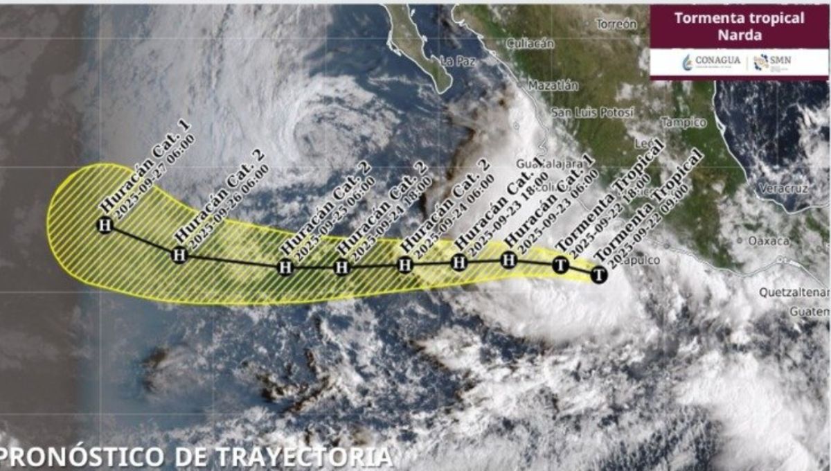 Tormenta tropical Narda en México provocará lluvias intensas en varios estados del país