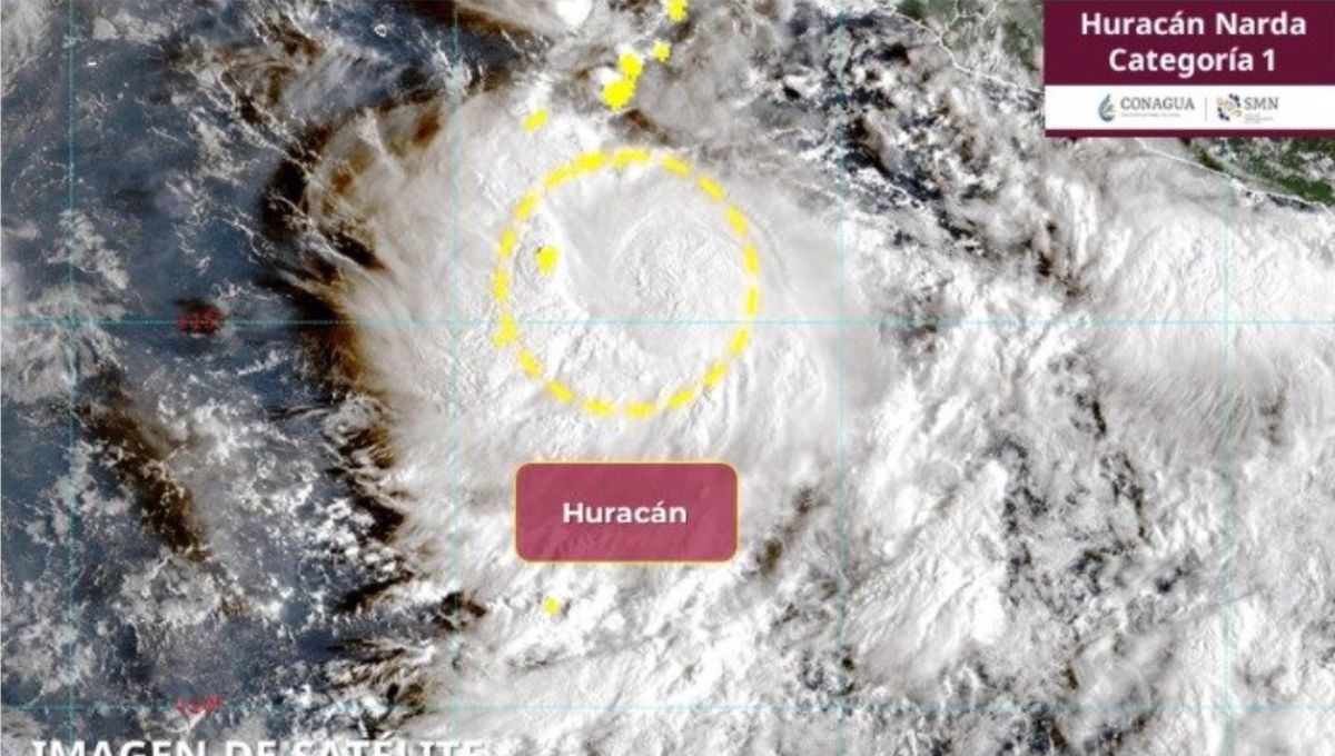 ‘Narda’ se intensifica a huracán categoría 1 en el Pacífico