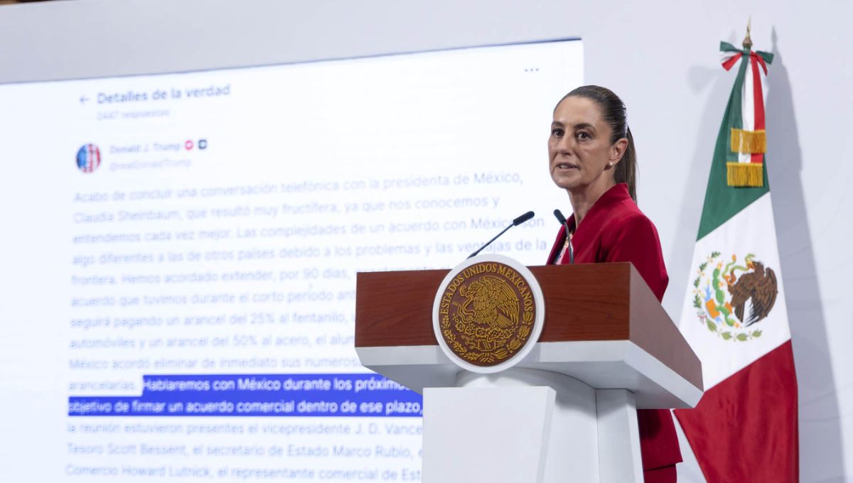 No habrá más aranceles en noviembre, dice Sheinbaum tras llamada con Trump