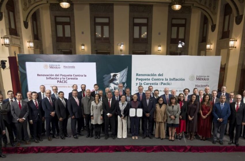 Sheinbaum y empresarios firman renovación del Pacic para mantener la canasta básica en 910 pesos