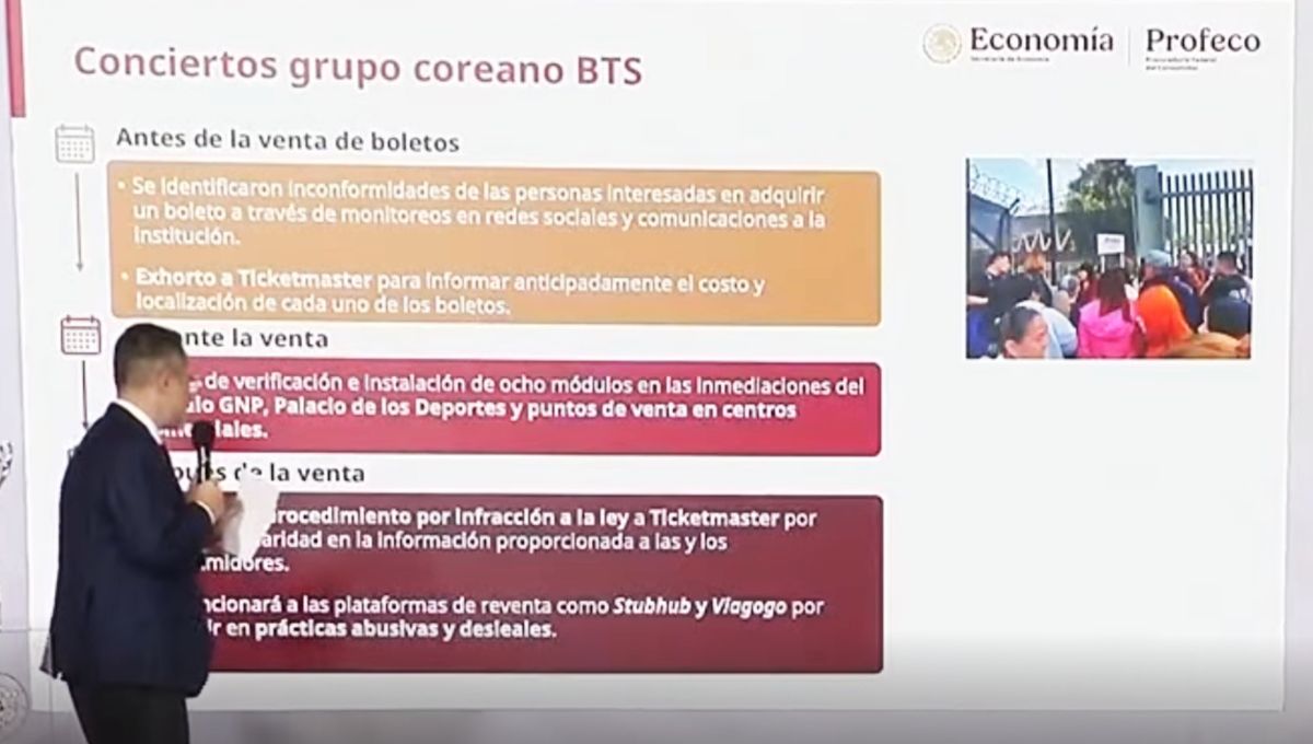 Profeco iniciará procedimiento contra Ticketmaster por falta de claridad en venta de boletos de BTS 