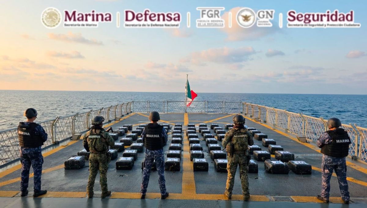 Semar asegura dos toneladas de cocaína en costas de Acapulco, Guerrero