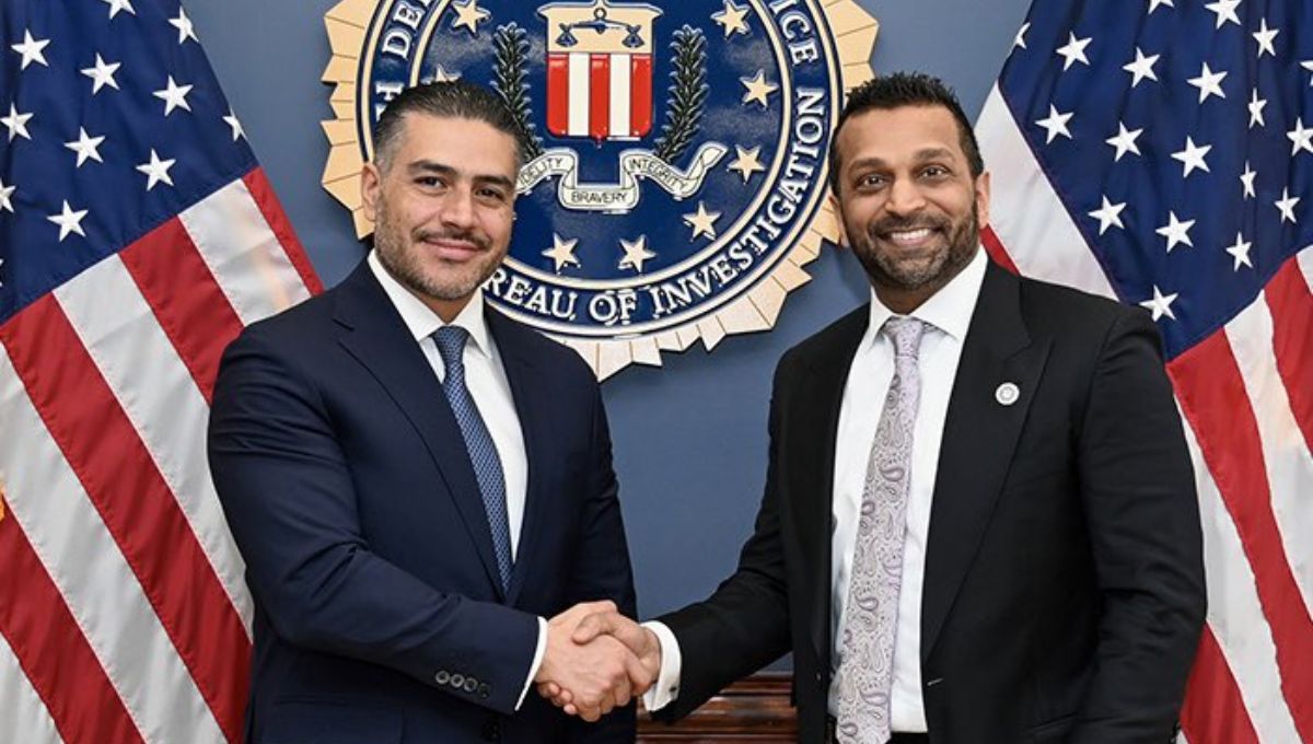 García Harfuch se reúne con el director del FBI, Kash Patel; reafirman cooperación