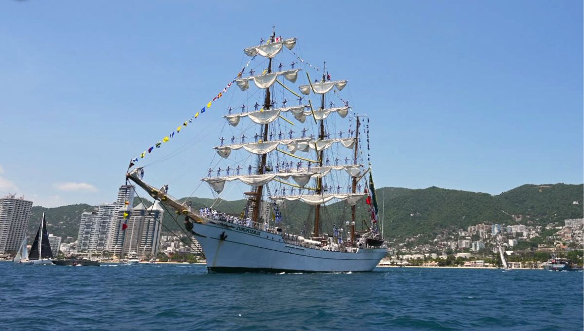 Buque Escuela Cuauhtémoc vuelve al mar; su primera misión desde el accidente en Brooklyn