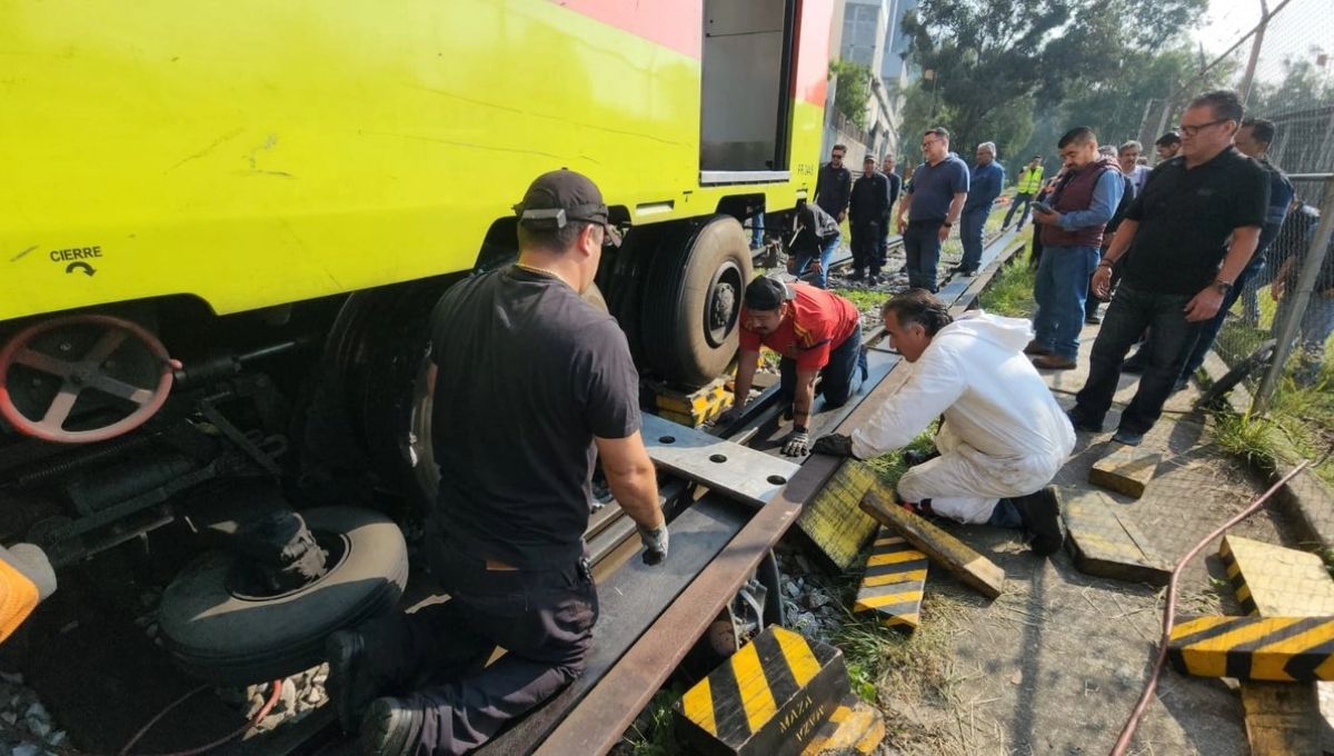 Vagón de Línea 3 del Metro CDMX se descarrila durante maniobras internas
