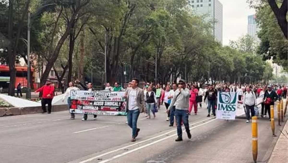 Megamarcha de trabajadores del IMSS en CDMX: ruta y alternativas viales